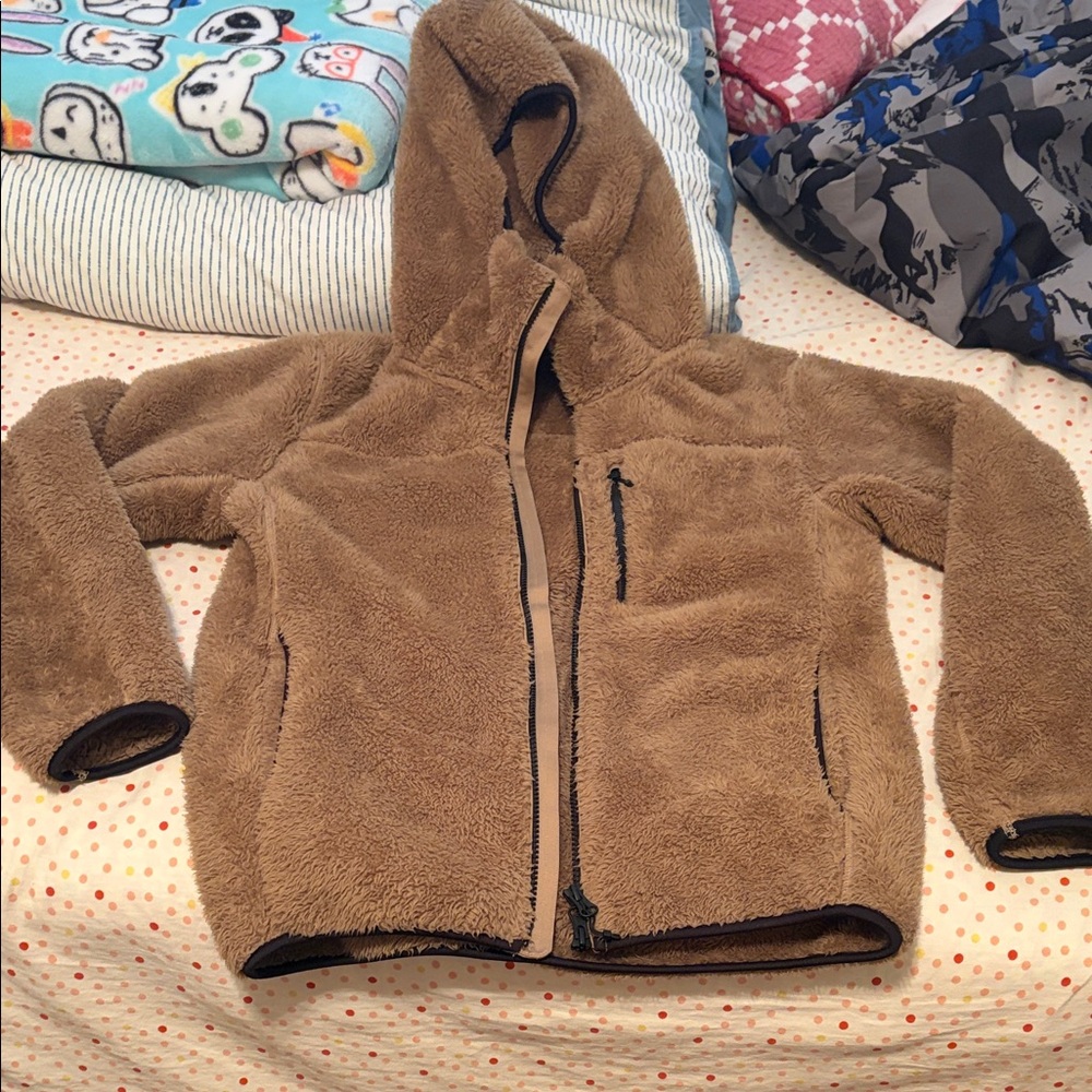 Uniqlo Kids Tan Fleece Jacket